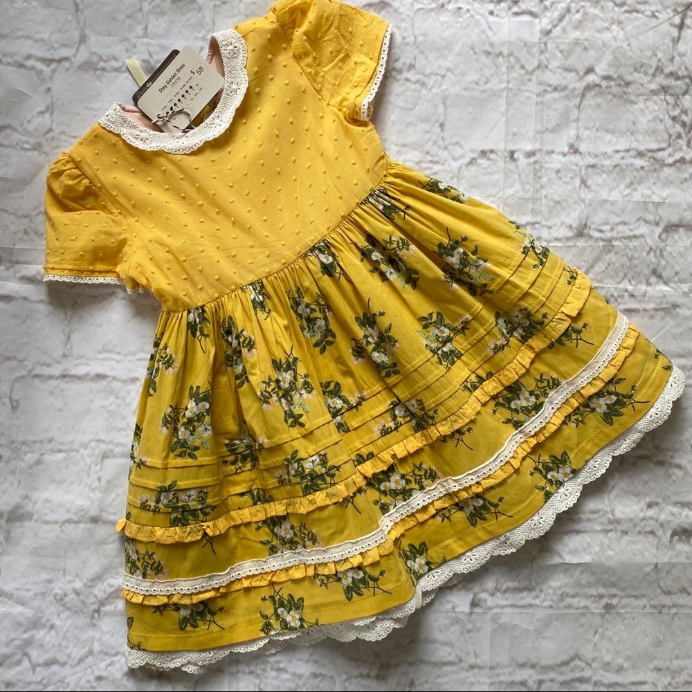 NWT Yellow & White Floral Dress